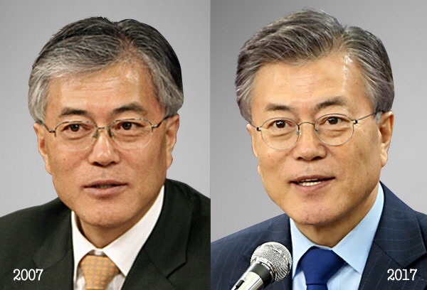문재인 안철수 10년 전 후 얼굴 비교 | 인스티즈