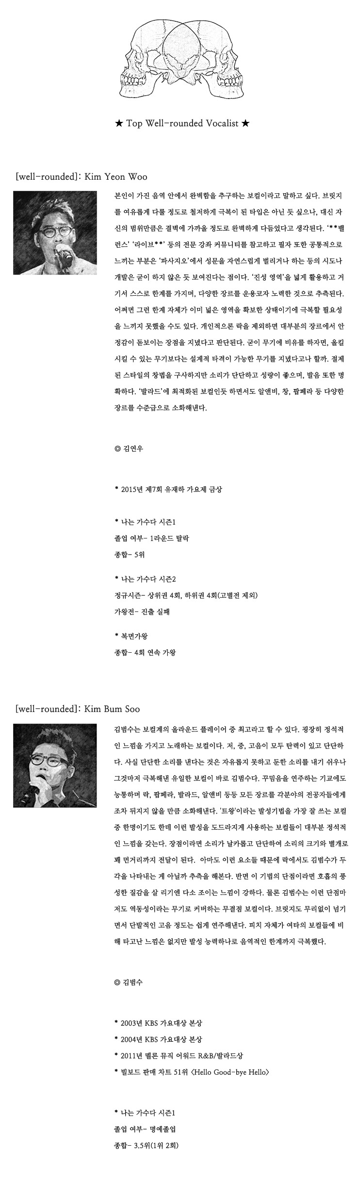 남자가수 중 장르별로 최고역량을 가진 보컬 & 남자가수 중 여러 장르를 소화하는 보컬 | 인스티즈
