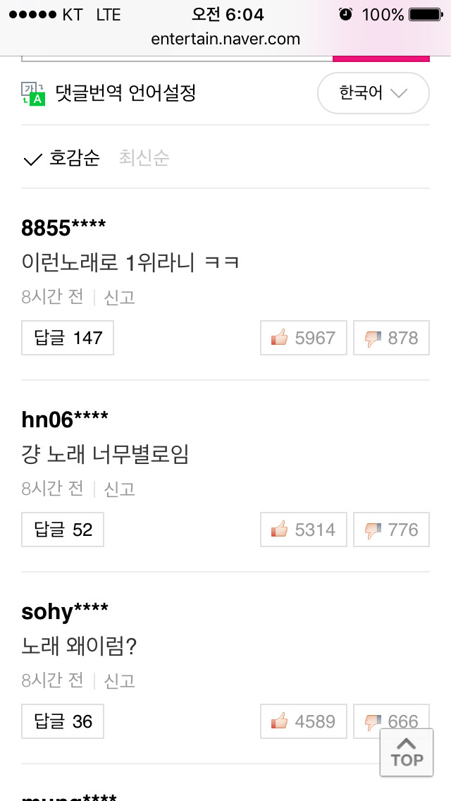 그닥 좋지못한 반응을 보이는 트와이스 신곡 | 인스티즈
