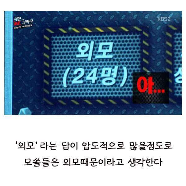 모쏠들은 자기에게 애인이 없는 이유가 못생겨서인줄 안다 | 인스티즈