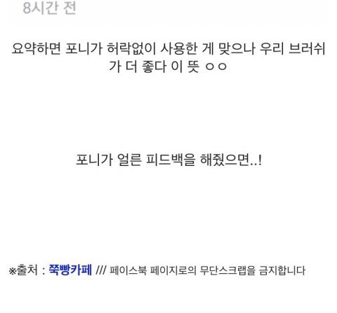 메이크업 아티스트 포니 브러쉬 표절의혹 | 인스티즈