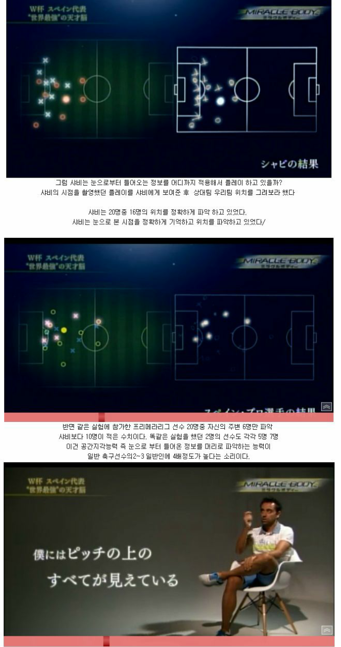 몇년전 일본의 한 TV 프로그램에서 분석한 사비 | 인스티즈