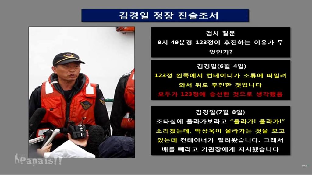 세월호 의혹 1) 진도 VTS 관제데이터 조작과 세월호 청문회 박경장의 기억상실 2부 | 인스티즈