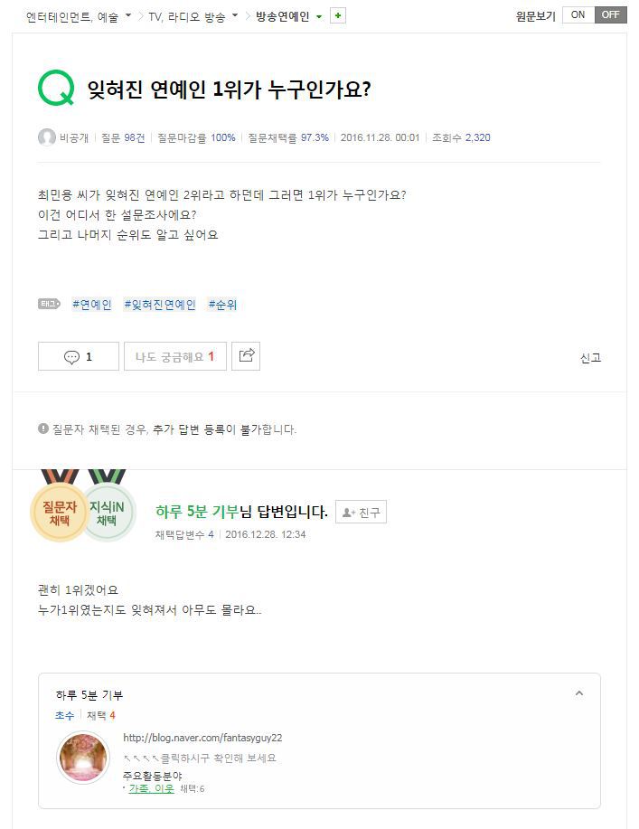 잊혀진 연예인 | 인스티즈