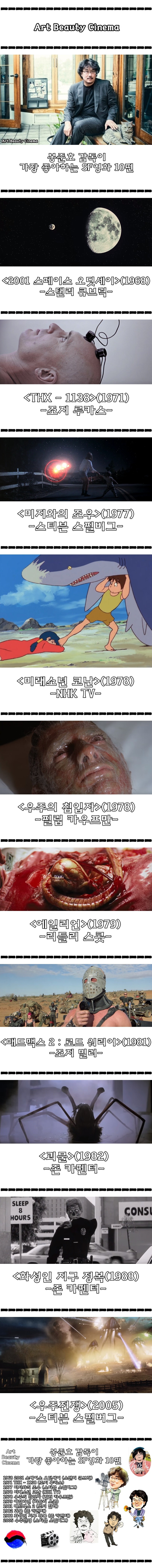 봉준호 감독이 가장 좋아하는 SF 영화 10편 | 인스티즈