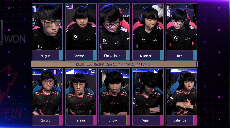 [LOL/소식] 2018 케스파컵 4강전,"그리핀 vs 담원게이밍"경기 결과 및 결승전 일정 | 인스티즈