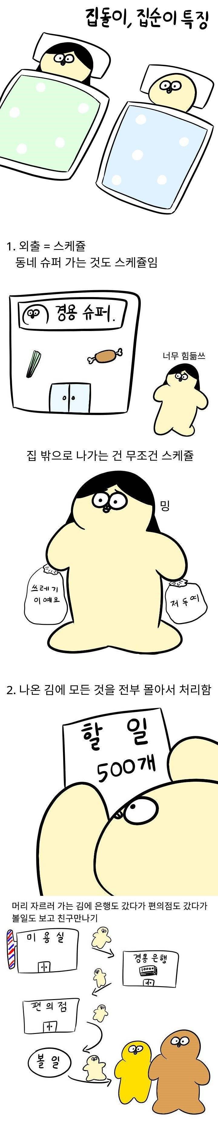 집돌이 집순이들 특징 | 인스티즈